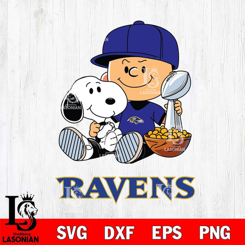 Baltimore Ravens Peanuts Snoopy Champion football SVG DXF EPS PNG FILE,Snoopy File Cut, Nfl Digital Download,Instant Download, Silhouette