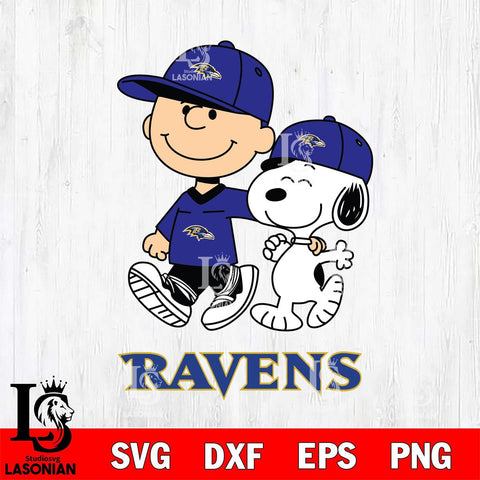 Baltimore Ravens Peanuts Snoopy Friends SVG DXF EPS PNG FILE,Snoopy File Cut, Nfl Digital Download,Instant Download, Silhouette