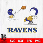 Baltimore Ravens Peanuts play football SVG DXF EPS PNG FILE,Snoopy File Cut, Nfl Digital Download,Instant Download, Silhouette