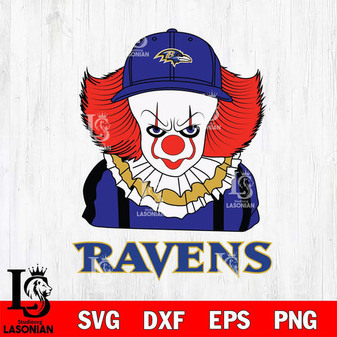 Baltimore Ravens Pennywise Horror Sport 10 Svg Eps Dxf Png File, NFL svg, Digital Download, Instant Download