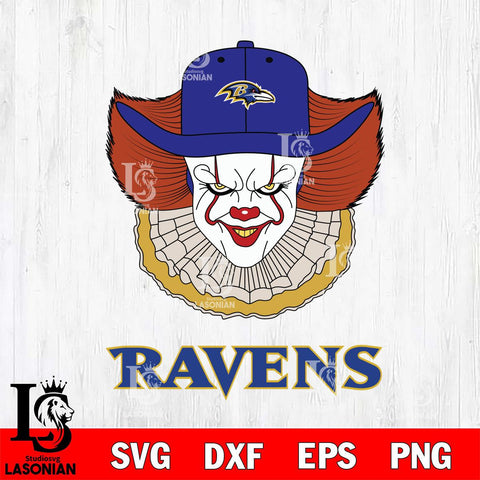 Baltimore Ravens Pennywise Horror Sport 12 Svg Eps Dxf Png File, NFL svg, Digital Download, Instant Download