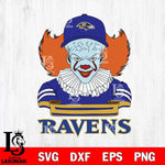 Baltimore Ravens Pennywise Horror Sport 2 Svg Eps Dxf Png File, NFL svg, Digital Download, Instant Download