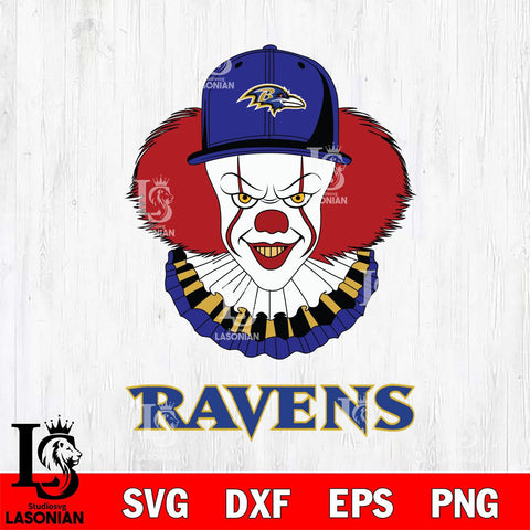 Baltimore Ravens Pennywise Horror Sport 4 Svg Eps Dxf Png File, NFL svg, Digital Download, Instant Download