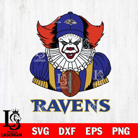Baltimore Ravens Pennywise Horror Sport 9 Svg Eps Dxf Png File, NFL svg, Digital Download, Instant Download