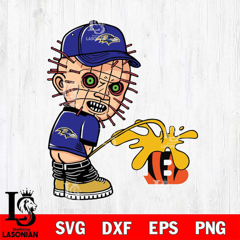 Baltimore Ravens Pinhead Piss On Cincinnati Bengals Svg Eps Dxf Png File, Digital Download, Instant Download