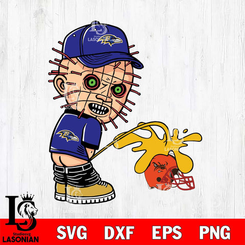 Baltimore Ravens Pinhead Piss On Cleveland Browns Svg Eps Dxf Png File, Digital Download, Instant Download
