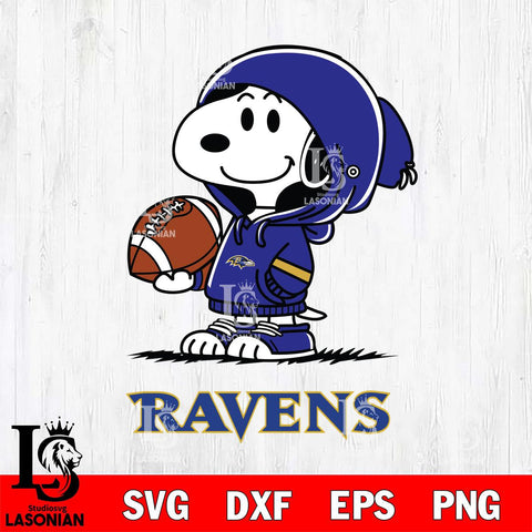 Baltimore Ravens Snoopy Football Svg Eps Dxf Png File, NFL svg , Digital Download , Instant Download, Cricut File