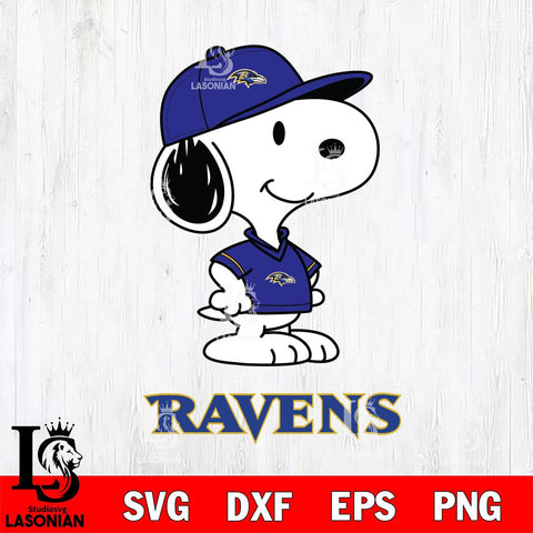 Baltimore Ravens Snoopy Football sport SVG DXF EPS PNG FILE,Snoopy File Cut, Nfl Digital Download,Instant Download, Silhouette