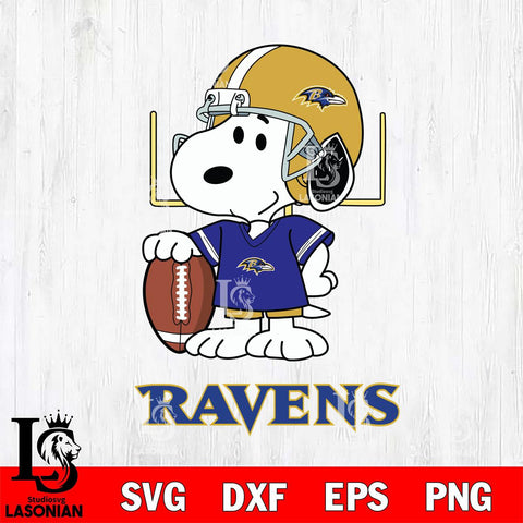 Baltimore Ravens Snoopy Player Football SVG DXF EPS PNG FILE,Snoopy File Cut, Nfl Digital Download,Instant Download, Silhouette