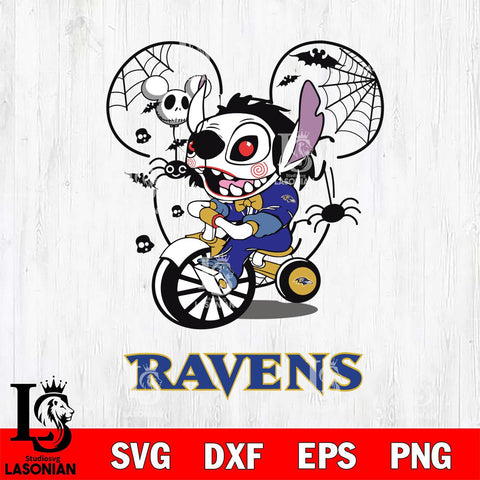 Baltimore Ravens Stitch Jigsaws Halloween Svg Eps Dxf Png File, Digital Download, Instant Download