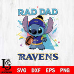 Baltimore Ravens Stitch Rad Dad SVG DXF EPS PNG FILE, Disney Father day File Cut,Digital Download,Instant Download,Disney Svg Files