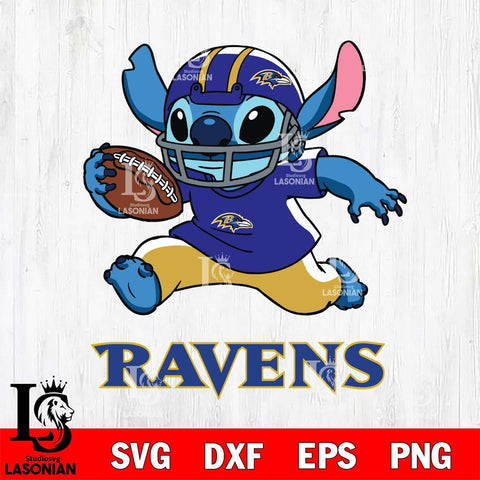 Baltimore Ravens Stitch Run Football SVG DXF EPS PNG FILE, Stitch File Cut,NFL Digital Download,Instant Download, Silhouette