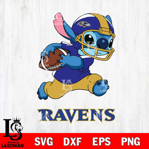 Baltimore Ravens Stitch Run Rugby Ball SVG DXF EPS PNG FILE, Stitch File Cut,NFL Digital Download,Instant Download, Silhouette