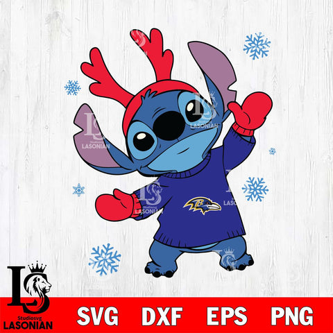 Baltimore Ravens Stitch Santa Christmas Svg Eps Dxf Png File, Digital Download, Instant Download