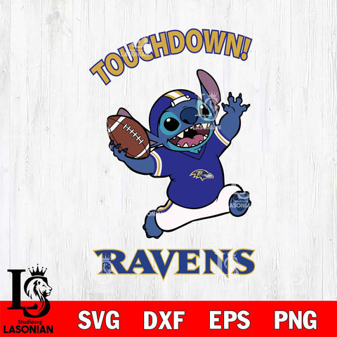 Baltimore Ravens Stitch Touchdown SVG DXF EPS PNG FILE, NFL File Cut, Digital Download,Instant Download, Silhouette, Cricut