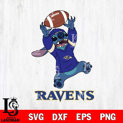 Baltimore Ravens Stitch playing football SVG DXF EPS PNG FILE, NFL File Cut, Digital Download,Instant Download, Silhouette, Cricut