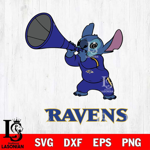 Baltimore Ravens Stitch vuvuzela SVG DXF EPS PNG FILE, NFL File Cut, Digital Download,Instant Download, Silhouette, Cricut