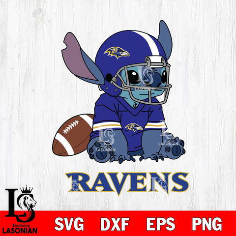 Baltimore Ravens Stitch with a football SVG DXF EPS PNG FILE, NFL File Cut, Digital Download,Instant Download, Silhouette, Cricut