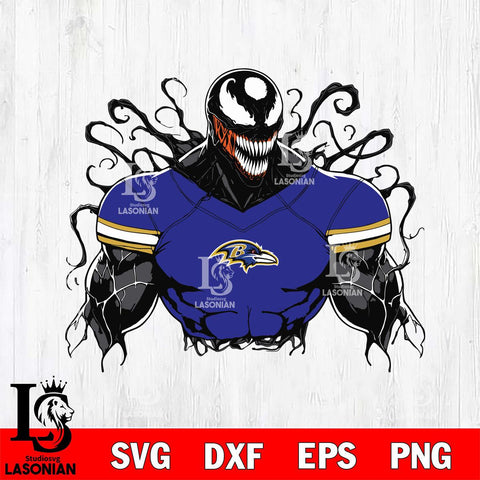 Baltimore Ravens Venom Marvel Svg Eps Dxf Png File, Digital Download, Instant Download