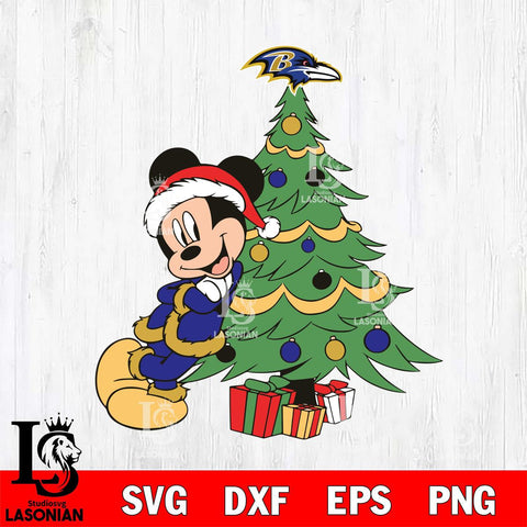 Baltimore Ravens mickey christmas 12 Svg Eps Dxf Png File, Digital Download, Instant Download
