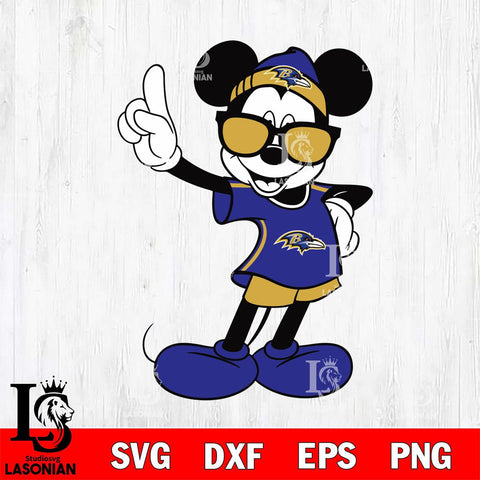 Baltimore Ravens mickey christmas 5 Svg Eps Dxf Png File, Digital Download, Instant Download
