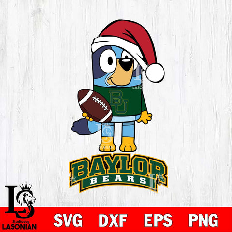 Baylor Bears Bluey Christmas Svg Eps Dxf Png File, Digital Download