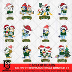 Baylor Bears Bluey Christmas NCAA Bundle 12 Cricut File Cut Files , Bluey Cricut , Christmas Svg , Bluey svg , Digital Download, dxf eps png pdf file