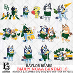 Baylor Bears Bluey NCAA Bundle 12 Svg Eps Dxf Png File, Digital Download, Instant Download