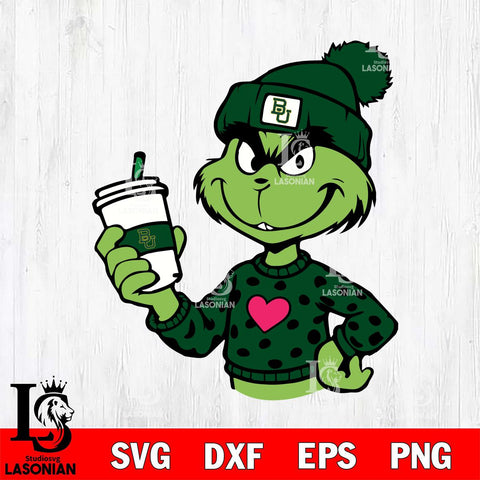 Baylor Bears Boujee Grinch 11 Svg Eps Dxf Png File, Digital Download, Instant Download