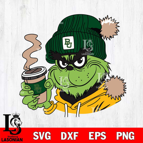 Baylor Bears Boujee Grinch 4 Svg Eps Dxf Png File, Digital Download, Instant Download