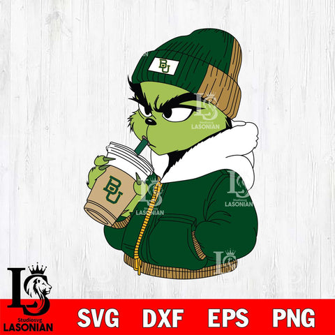 Baylor Bears Boujee Grinch 6 Svg Eps Dxf Png File, Digital Download, Instant Download