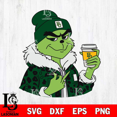 Baylor Bears Boujee Grinch 7 Svg Eps Dxf Png File, Digital Download, Instant Download