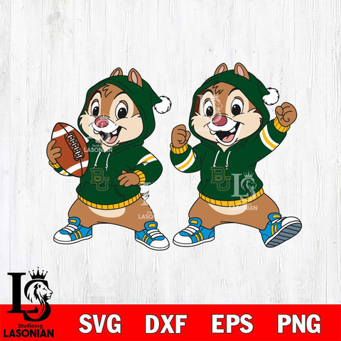 Baylor Bears Chip và Dale Football File Cut, NCAA SVG DXF EPS PNG FILE, Digital Download , Criucut , Silhouette