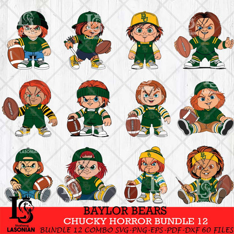 Baylor Bears Chucky Horror Bundle 12 SVG Eps Dxf Png File, Bundle NCAA svg, Digital Download, Instant Download