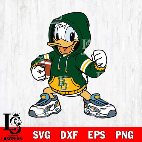 Baylor Bears Donald Duck Disney Christmas File Cut, NCAA SVG DXF EPS PNG FILE, Digital Download , Criucut , Silhouette