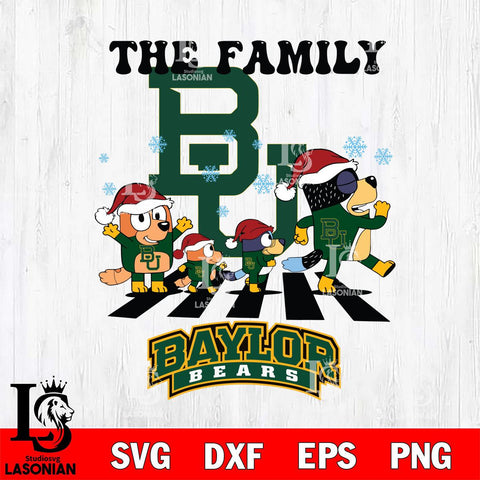 Baylor Bears Family Bluey Christmas Svg Eps Dxf Png File, Digital Download