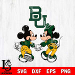 Baylor Bears Fan Minnie And Mickey Love Svg Eps Dxf Png File, Digital Download, Instant Download