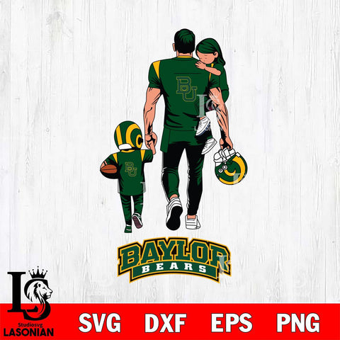 Baylor Bears Father And Son Football SVG DXF EPS PNG FILE,NCAA SVG, Father day Digital Download,Instant Download, Silhouette