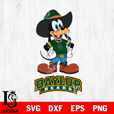 Baylor Bears Goofy Cowboy Sport SVG DXF EPS PNG FILE,NCAA svg ,Football Digital Download,Instant Download, Silhouette