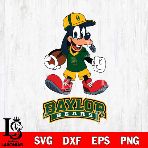 Baylor Bears Goofy Football Player SVG DXF EPS PNG FILE,NCAA svg ,Football Digital Download,Instant Download, Silhouette