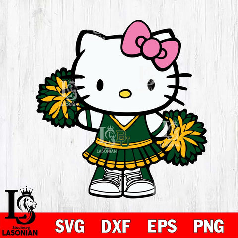 Baylor Bears Hello Kitty Cheerleader 11 Svg Eps Dxf Png File, Digital Download, Instant Download