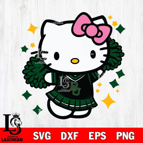 Baylor Bears Hello Kitty Cheerleader 4 Svg Eps Dxf Png File, Digital Download, Instant Download