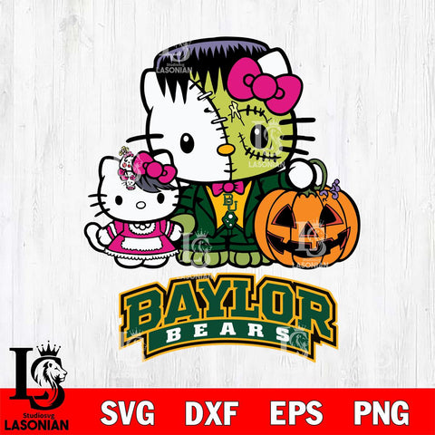 Baylor Bears Hello Kitty Horror 10 Svg Eps Dxf Png File, Digital Download