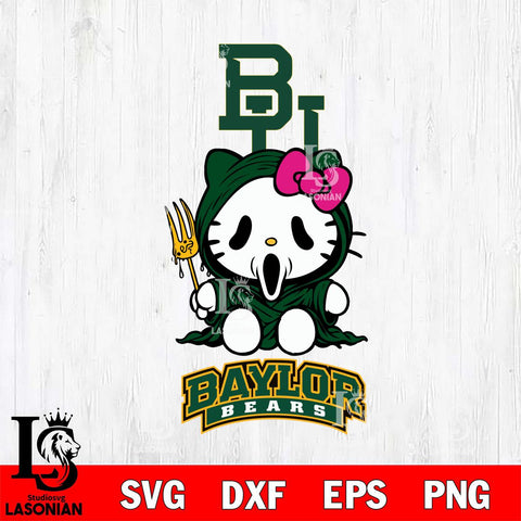 Baylor Bears Hello Kitty Horror 4 Svg Eps Dxf Png File, Digital Download