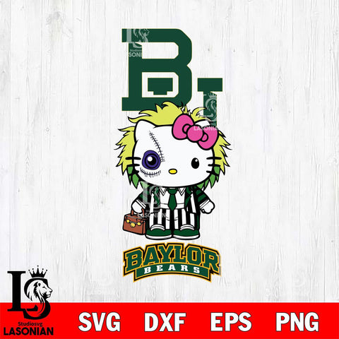 Baylor Bears Hello Kitty Horror 8 Svg Eps Dxf Png File, Digital Download
