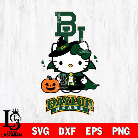 Baylor Bears Hello Kitty Horror 9 Svg Eps Dxf Png File, Digital Download