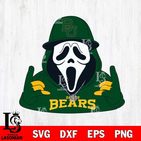 Baylor Bears Horror Character Ghostface Sport Svg Eps Dxf Png File, NCAA svg, Digital Download, Instant Download
