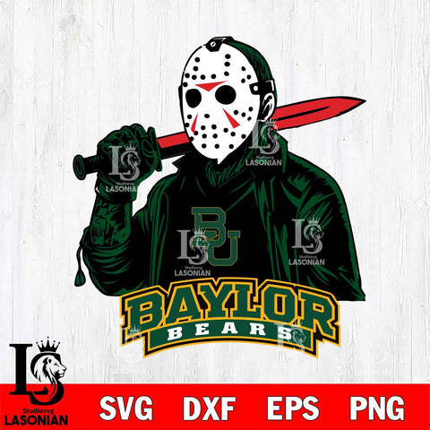 Baylor Bears Jason Voorhees Horror 12 Svg Eps Dxf Png File, NCAA svg, Digital Download, Instant Download