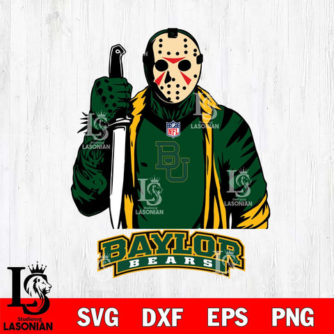 Baylor Bears Jason Voorhees Horror 3 Svg Eps Dxf Png File, NCAA svg, Digital Download, Instant Download