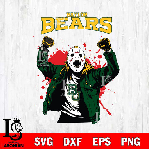 Baylor Bears Jason Voorhees Horror Halloween 3 Svg Eps Dxf Png File, NCAA svg, Digital Download, Instant Download